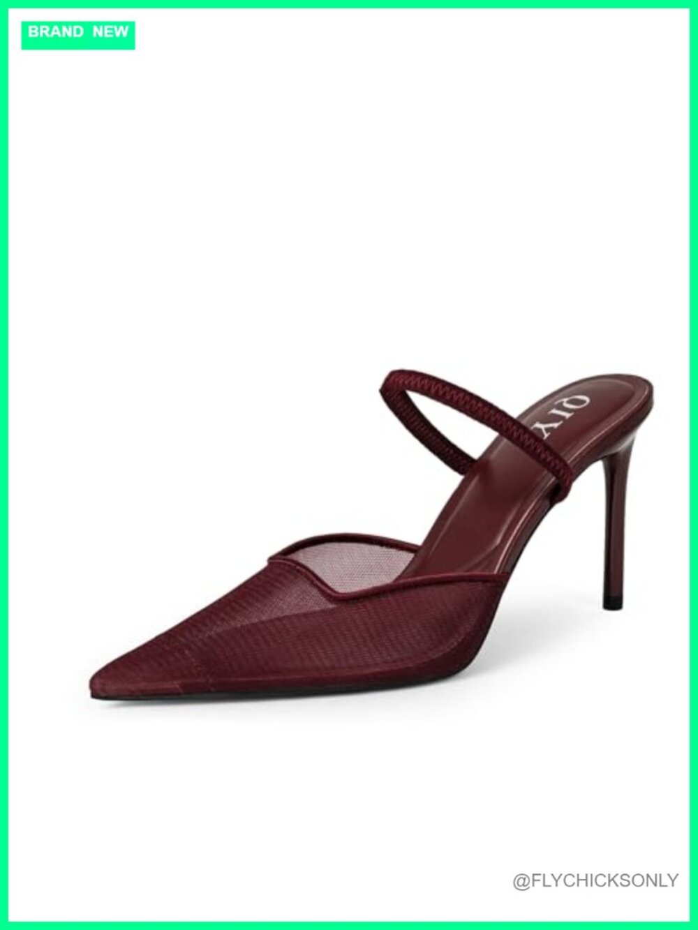 Pointed Toe Slingback Stiletto Heel Mesh Pumps